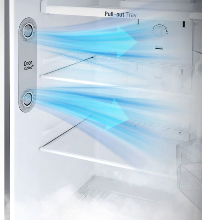 Απεικονίζει τεχνολογία Door Cooling του ψυγείου GTB382SHCMD της εταιρείας LG.